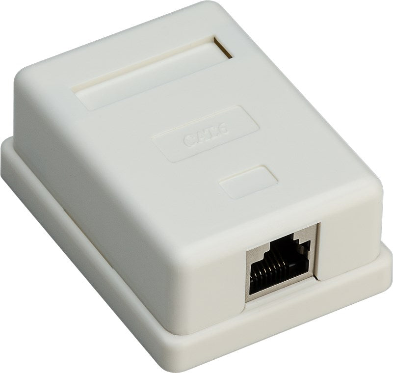 1-port RJ45 junction box, CAT 6, STP