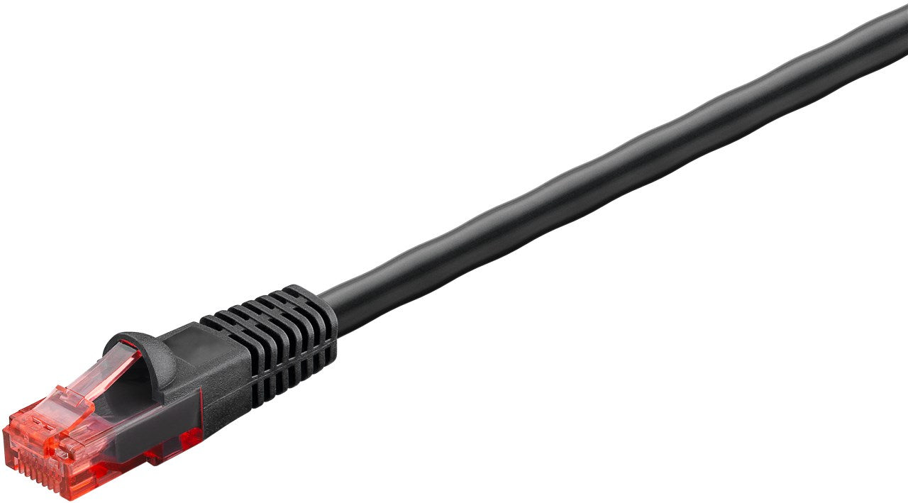 CAT 6 dış mekan yama kablosu, U/UTP, siyah