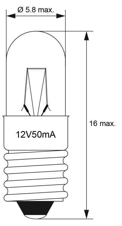 Tube lamp, 0.6 W