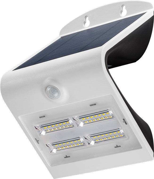LED solar wall light with motion detector, 3.2 W, white
