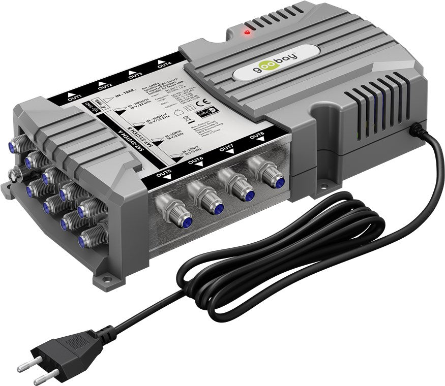 Satellite multiswitch 9 inputs/8 outputs