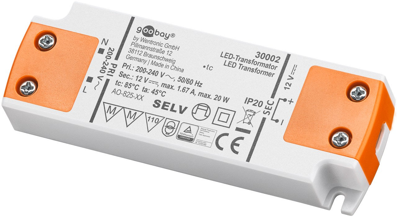 LED transformer 12 V/20 W