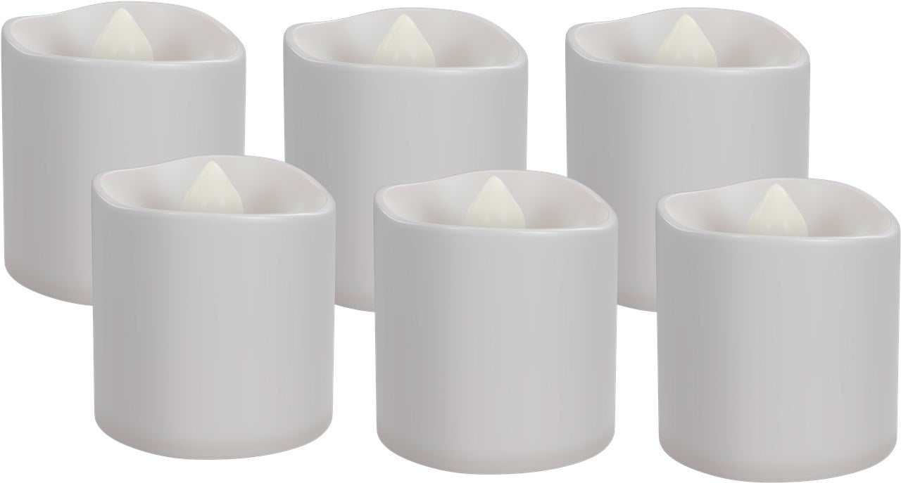 Set of 6 LED tea lights