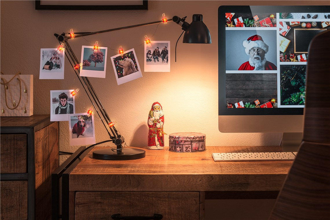 10 LED photo clip fairy lights "Gift"