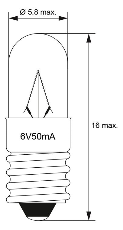 Tube lamp, 0.3 W