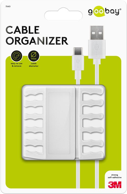 Cable management 5-slots, white