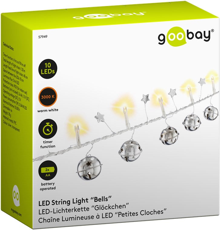10 LED fairy lights “bells”