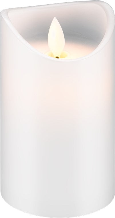 LED real wax candle, white, 7.5 x 12.5 cm