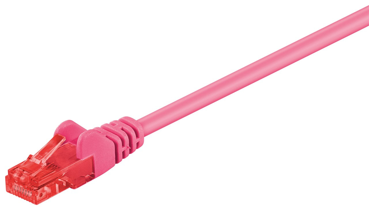 CAT 6 patch cable, U/UTP, magenta