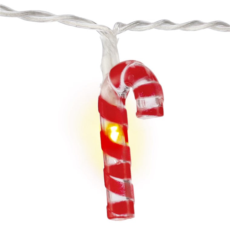 10 LED light chain "candy canes"
