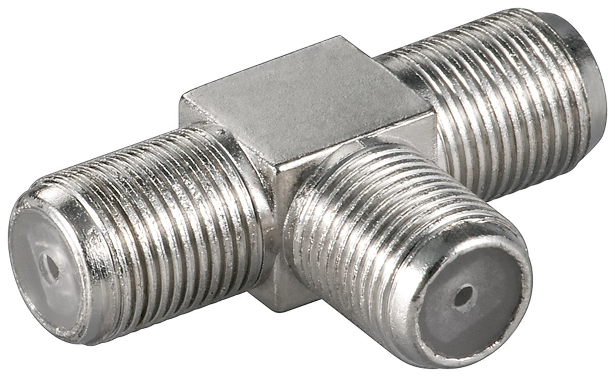 F adapter, T-piece: F socket > double F socket