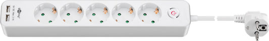 5-way power strip with switch and USB