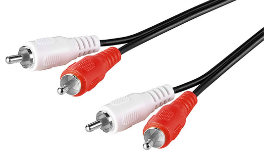 Stereo bağlantı kablosu 2x RCA, blendajlı