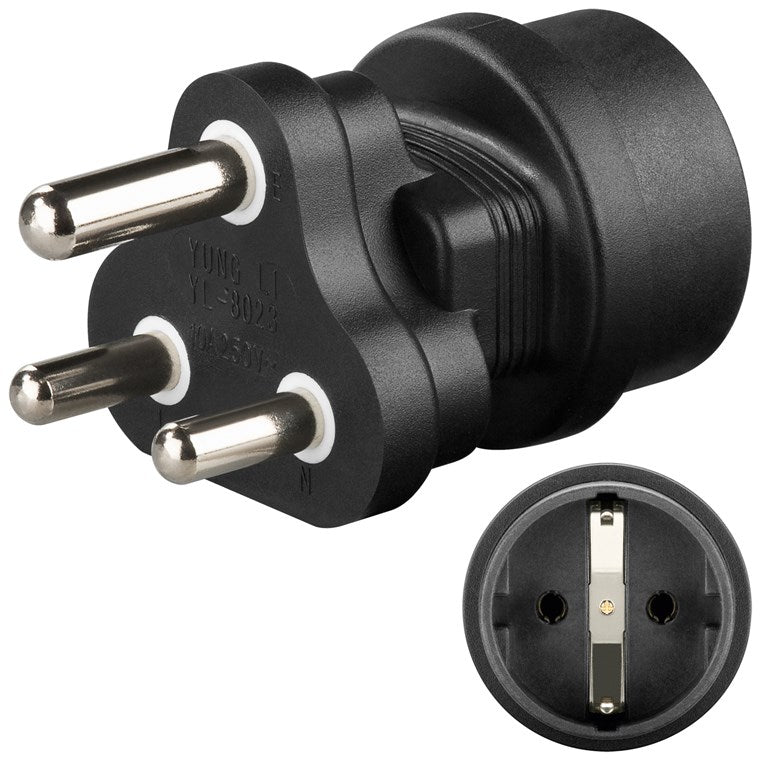 Netzadapter Südafrika, Schwarz