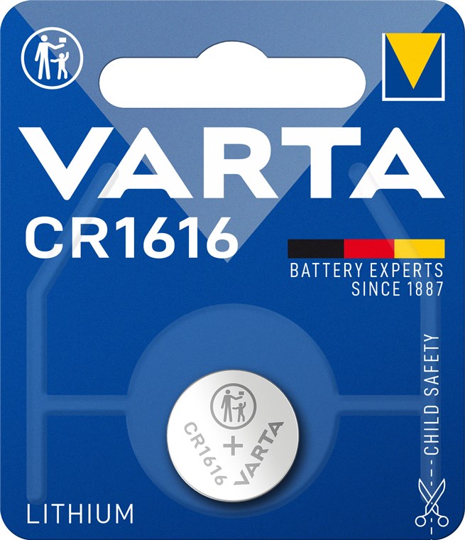 CR1616 (6616) battery, 1 piece blister