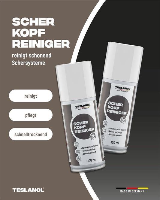 Shaver head cleaner spray