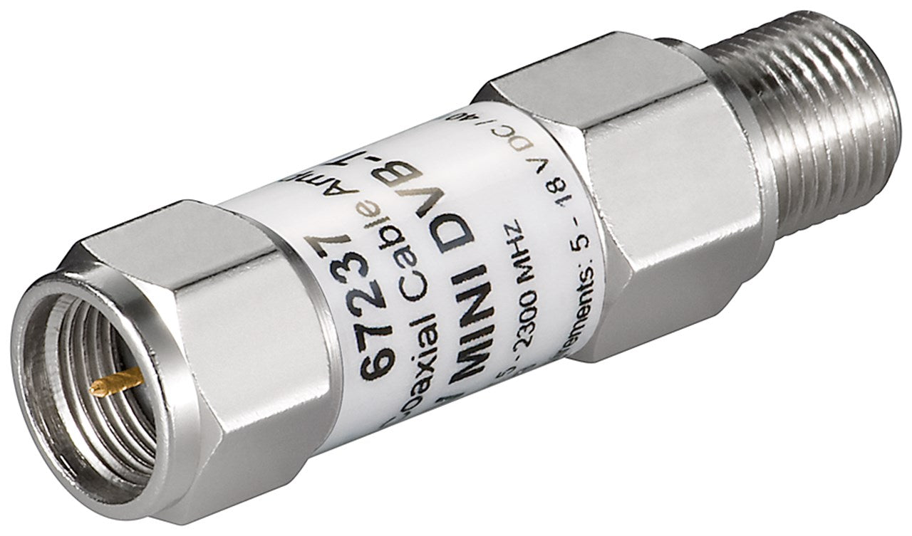 Mini coaxial cable amplifier 18 dB (DVB-T/SAT)