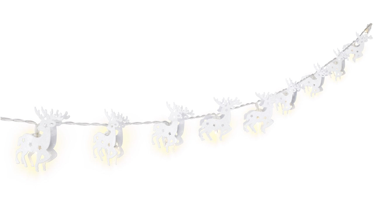 10 LED fairy lights "Reindeer", white