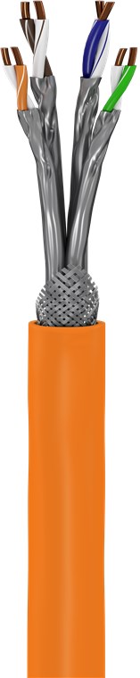 CAT 7A Netzwerkkabel, S/FTP (PiMF), orange