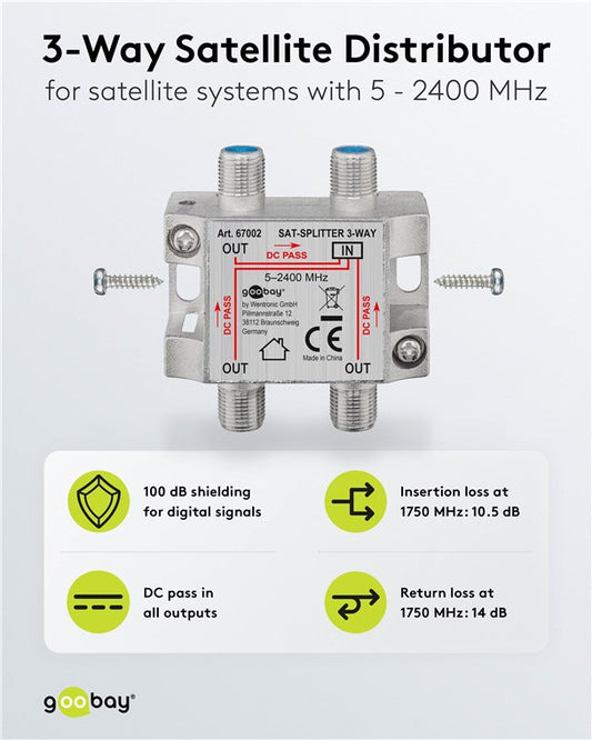 SAT distributor, 3-way