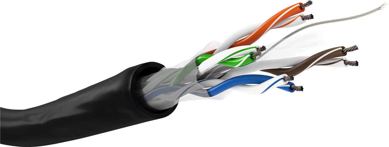 CAT 6 Outdoor Netzwerkkabel, U/UTP, schwarz
