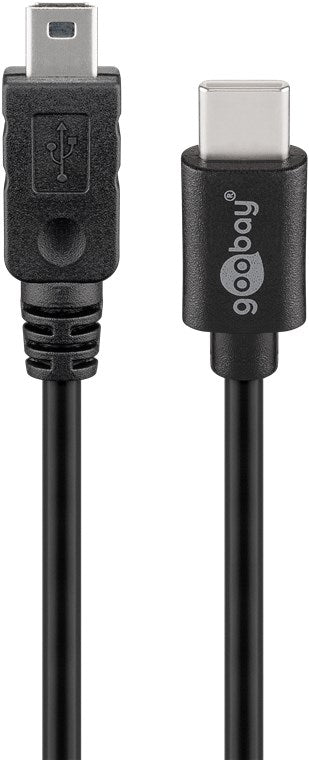 USB 2.0 kablosu USB-C™ - Mini-B 2.0, siyah