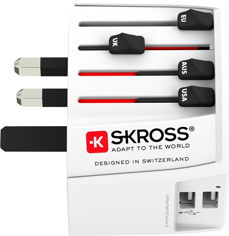 World Adapter MUV USB 2x USB-A
