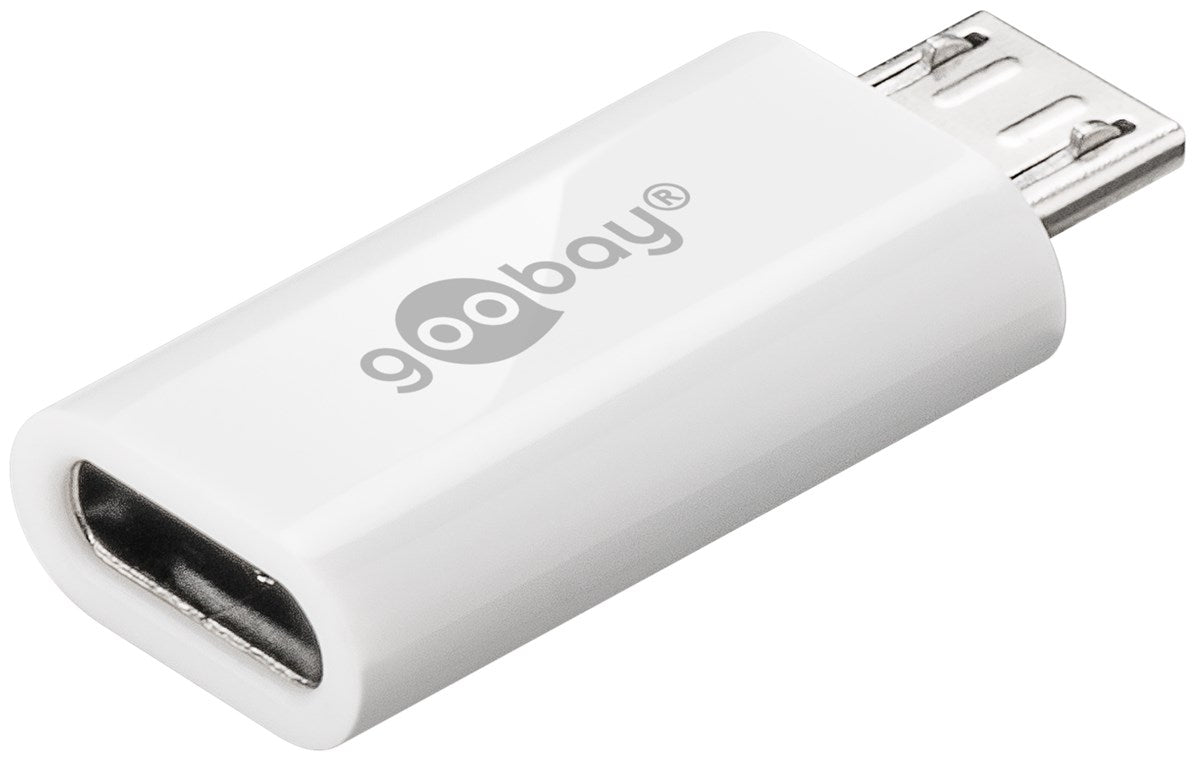 USB-Adapter Micro-USB auf USB-C™, OTG, weiß