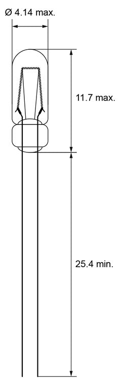 T1¼ küçük ampul, 0,9 W