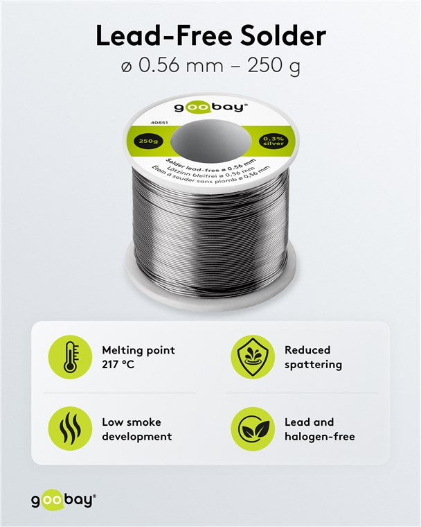 Lead-free solder, ø 0.56 mm, 250 g