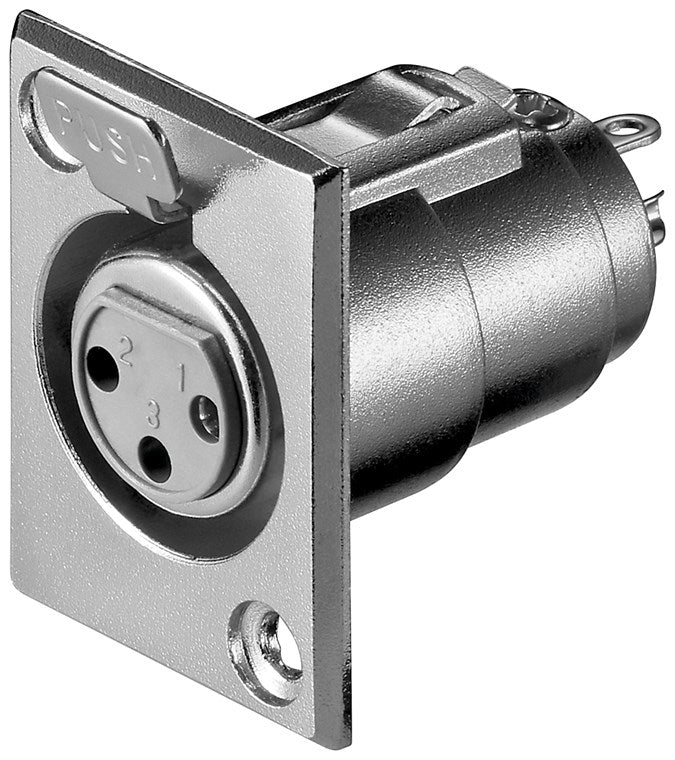 Microphone built-in socket, XLR socket (3-pin)