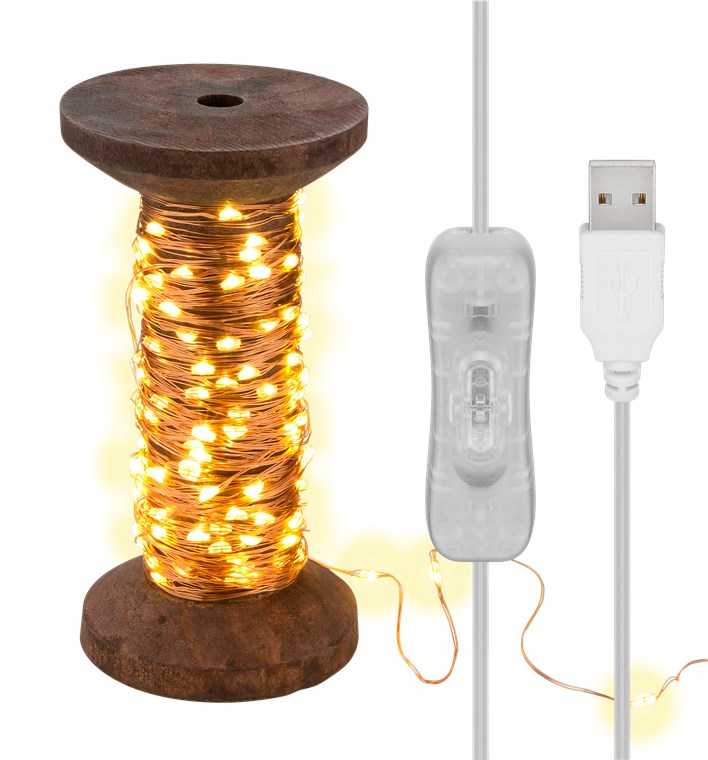 LED fairy lights “yarn spool”, large
