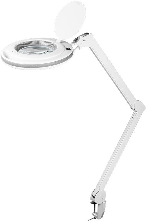 LED clamp magnifying lamp, 9 W, white