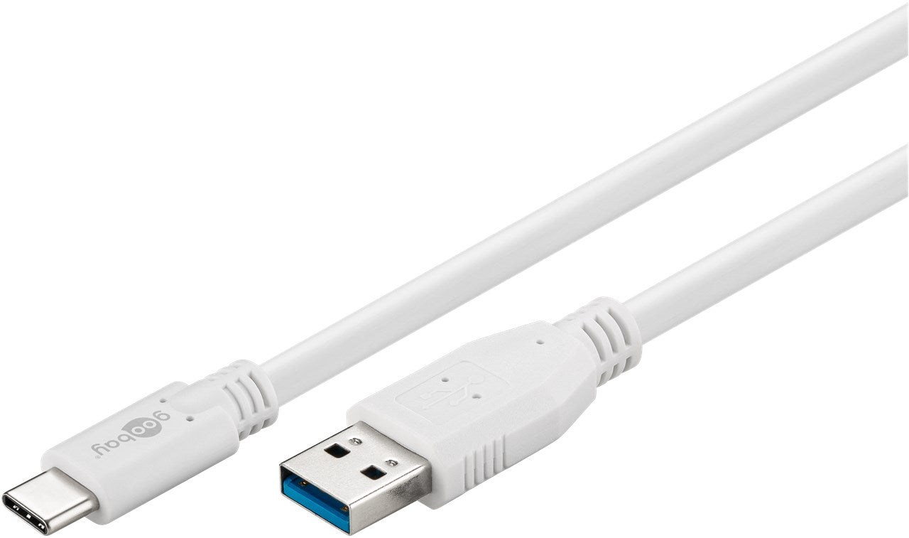 USB-C™-auf-USB-A-Kabel, 0,5 m, weiß