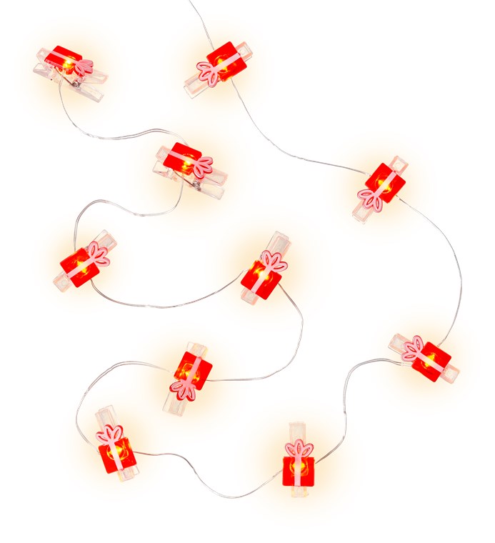 10 LED photo clip fairy lights "Gift"