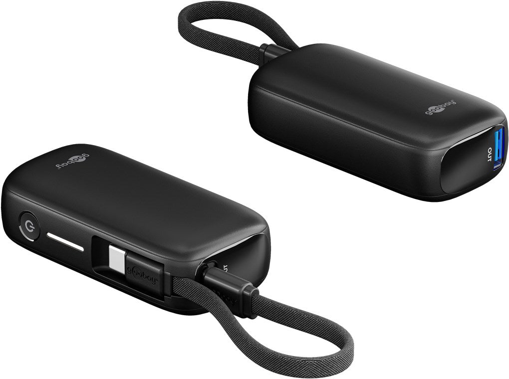 Powerbank 5.000 mAh mit integriertem USB-C™-Kabel
