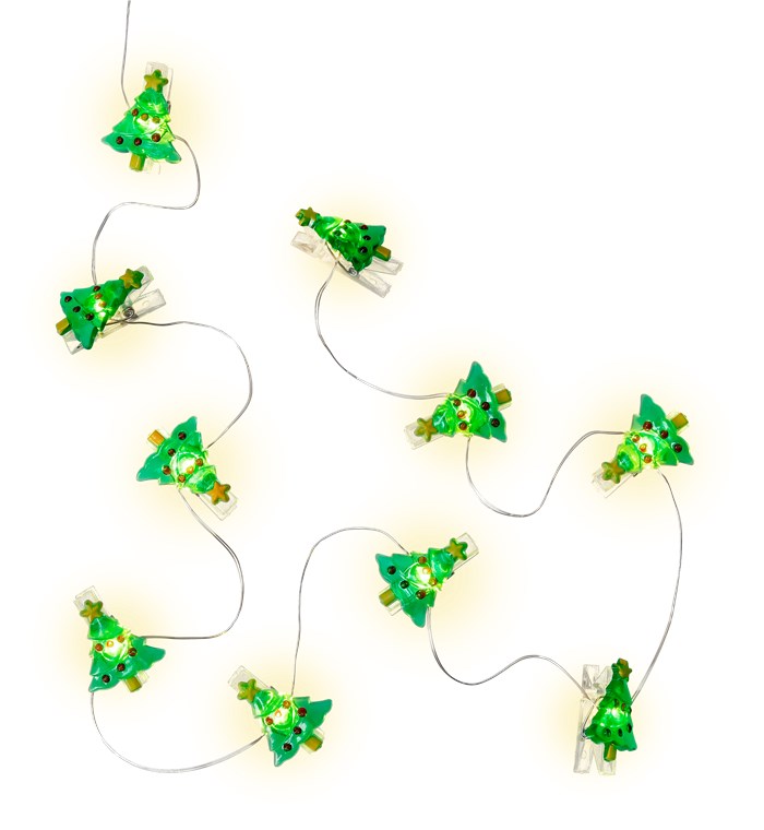 10 LED photo clip light chain "Christmas tree"