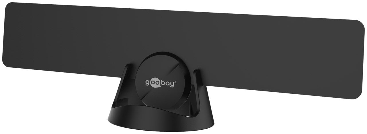 Ultra-flat active Full HD DVB-T2 indoor antenna, including LTE/4G filter