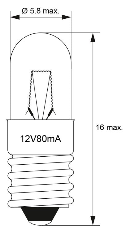 Tube lamp, 1 W
