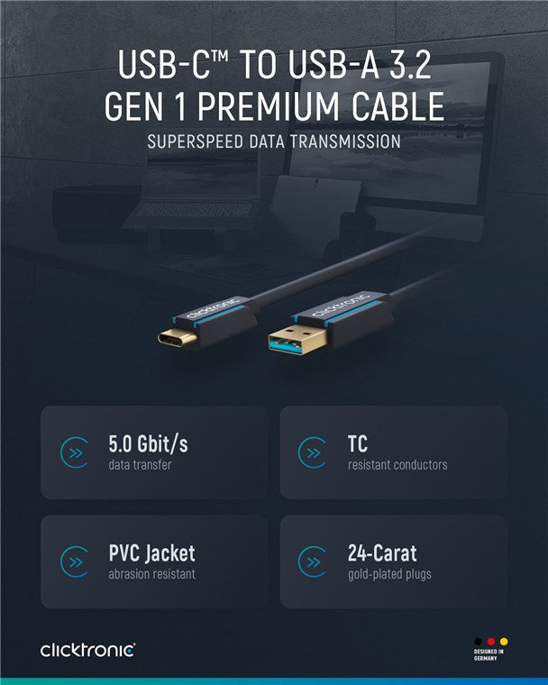 USB-C™ to USB-A 3.2 Gen 1 adapter cable