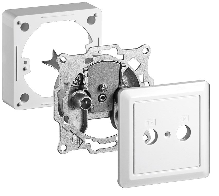 Complete set: 2-hole antenna socket/end socket