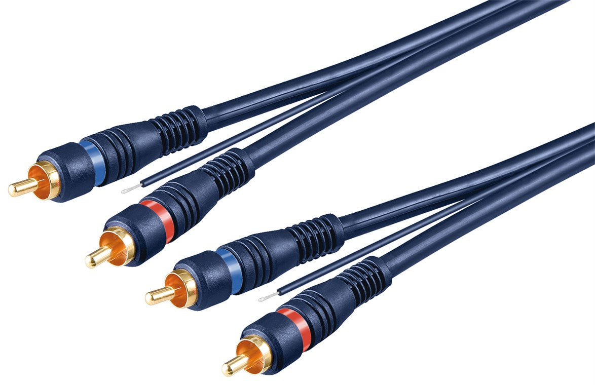 Car Hi-Fi stereo connection cable Cinch, double shielded