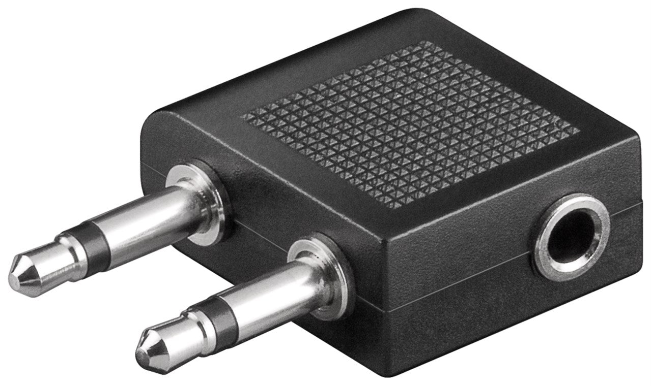 Flugzeug- / Reise-Kopfhörer-Adapter AUX-Klinke 3,5mm Buchse