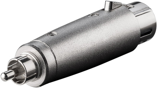 XLR adapter, RCA plug to XLR socket