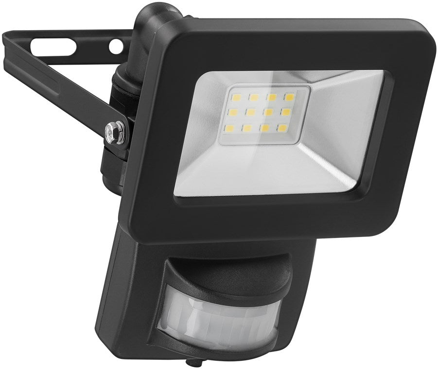 LED outdoor spotlight, 10 W, with motion detector