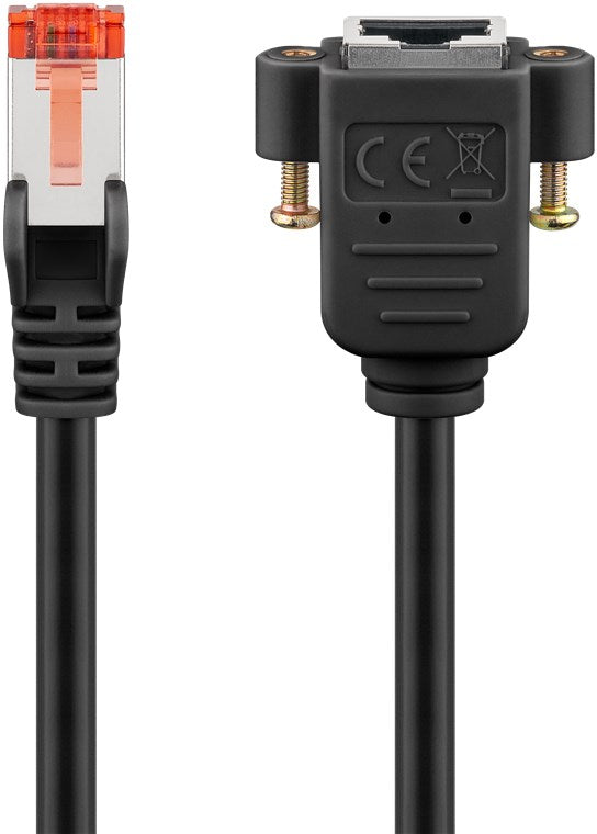 CAT 6 extension cable, S/FTP (PiMF), black