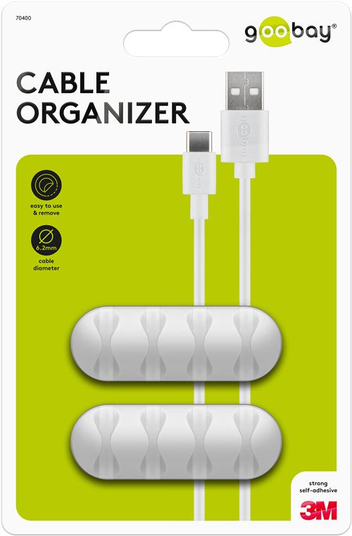 Cable management 4 slots, white