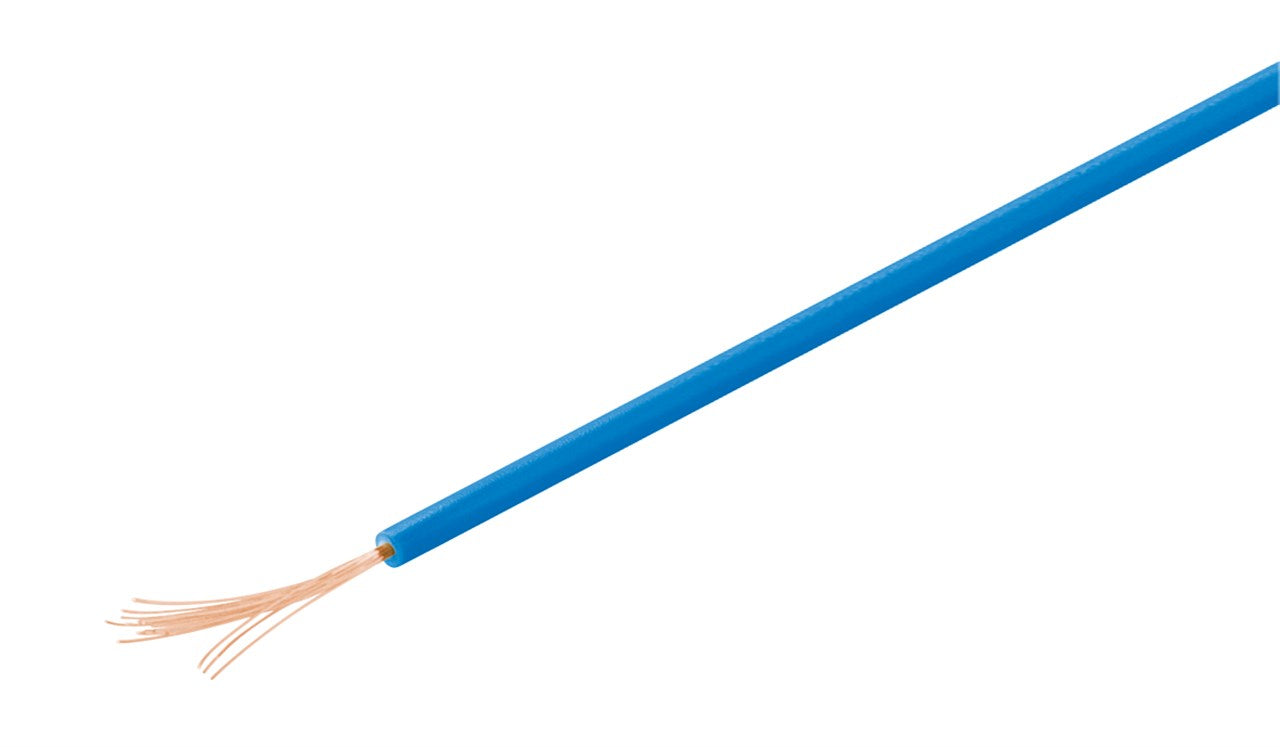 Insulated copper wire, 10 m, blue
