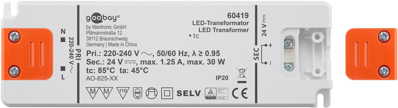 LED-Trafo 24 V (DC), 30 W