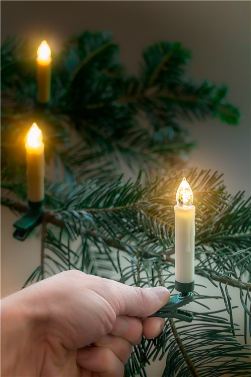 10 wireless LED Christmas tree candles